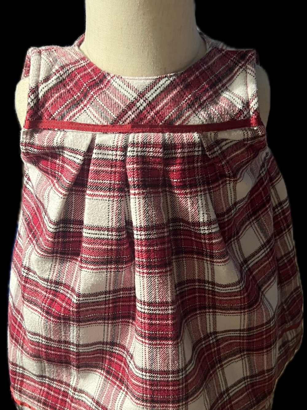 Gymboree Red and White Plaid Tank Dress